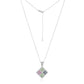 Quad Amethyst & Diamond Gemstone Pendant