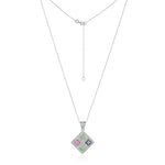 Load image into Gallery viewer, Quad Amethyst &amp; Diamond Gemstone Pendant
