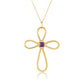 Enamel Citrine Cross Pendant