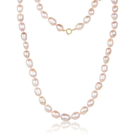 Nehita Single Layer Natural Tri-Color Pearl Necklace