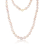 Load image into Gallery viewer, Nehita Double Layer Natural Rice Pink Pearl Necklace
