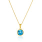 Blue Topaz  Birthstone Pendant ~ December Birthstone