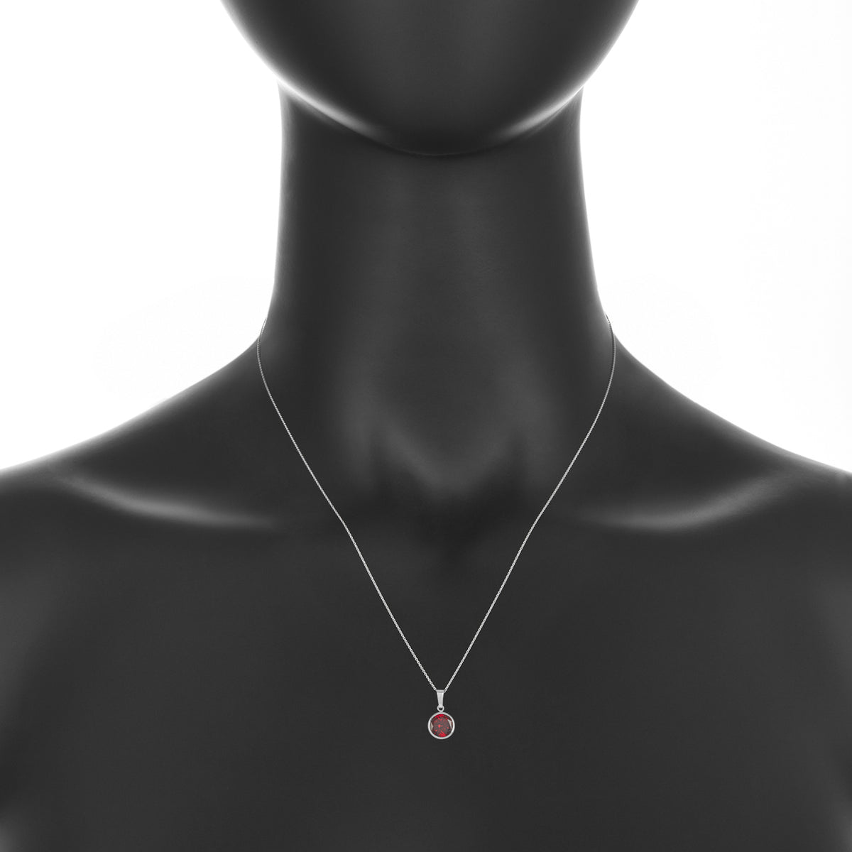 Garnet birthstone pendant ~ january birthstone