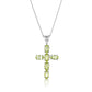 Peridot Topaz Cross Pendant