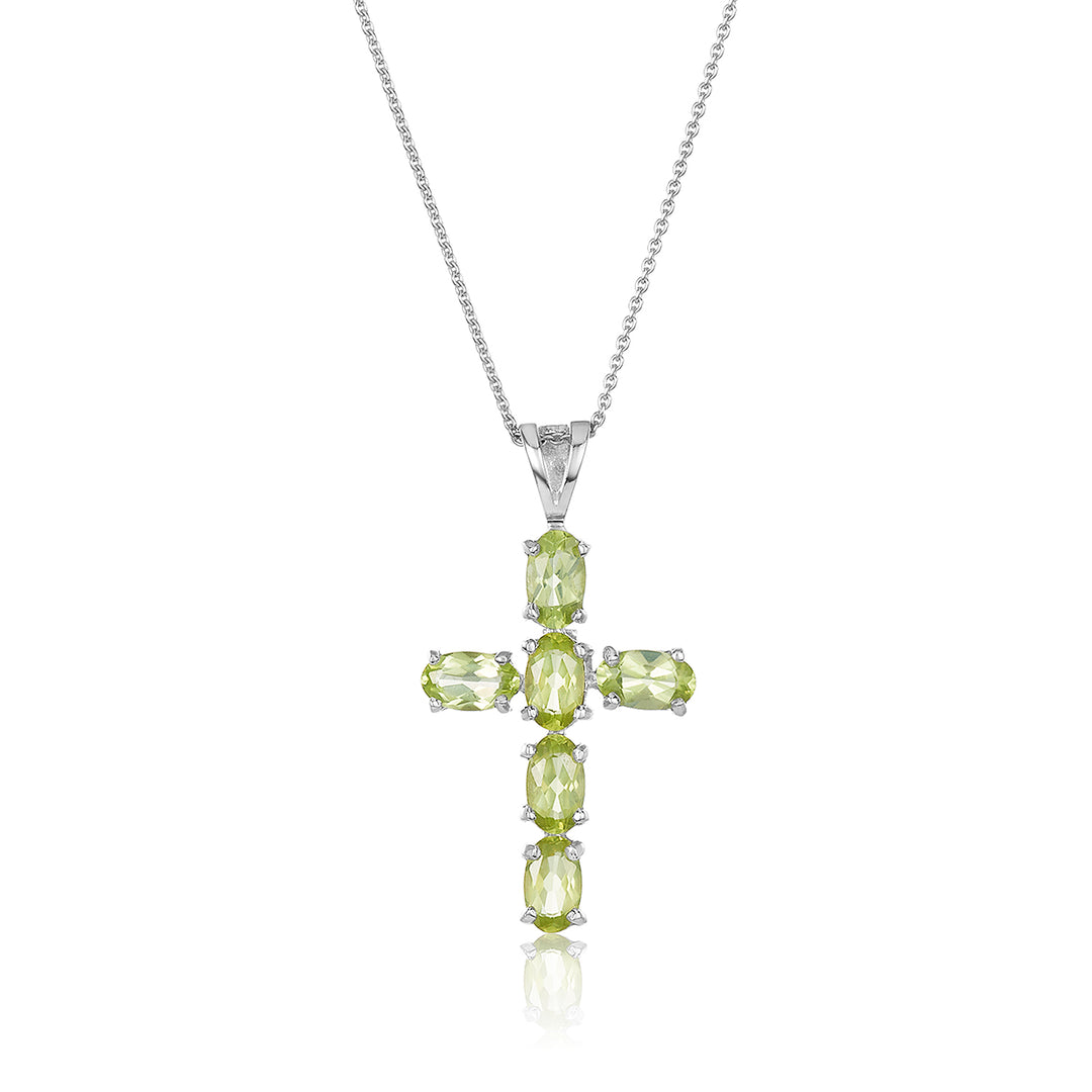 Blue Topaz Cross Pendant