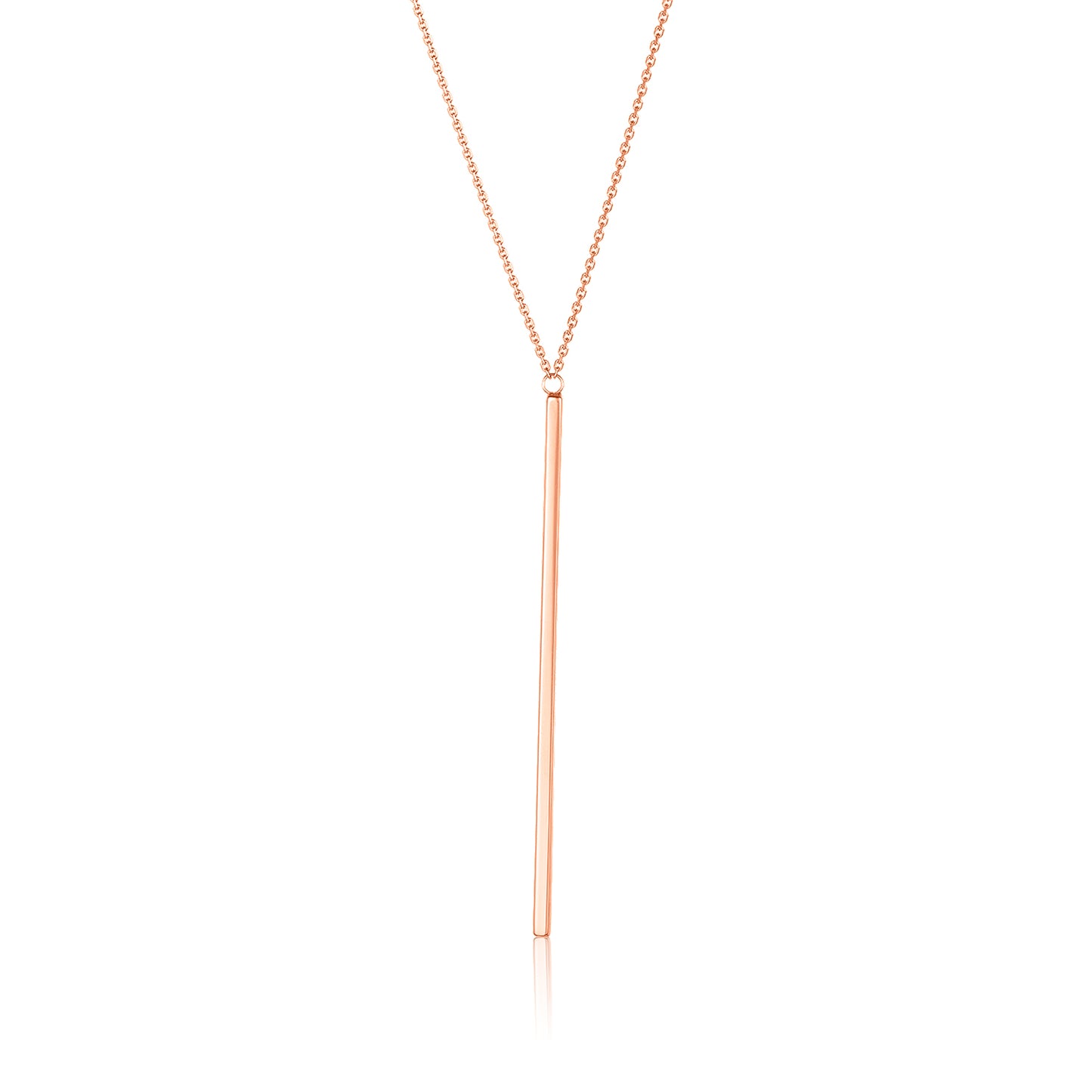 Yellow Gold Single Bar Necklace
