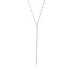 Load image into Gallery viewer, White Gold Single Bar Necklace
