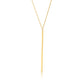 Yellow Gold Single Bar Necklace