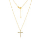 18k Yellow Gold Diamond Cross Pendant