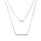 White Gold Diamond Bar Necklace