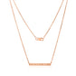 Rose Gold Diamond Bar Necklace