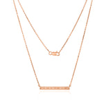 Load image into Gallery viewer, Rose Gold Diamond Bar Necklace
