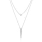 White Gold Split Dagger Diamond Pendant