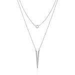 Load image into Gallery viewer, White Gold Split Dagger Diamond Pendant
