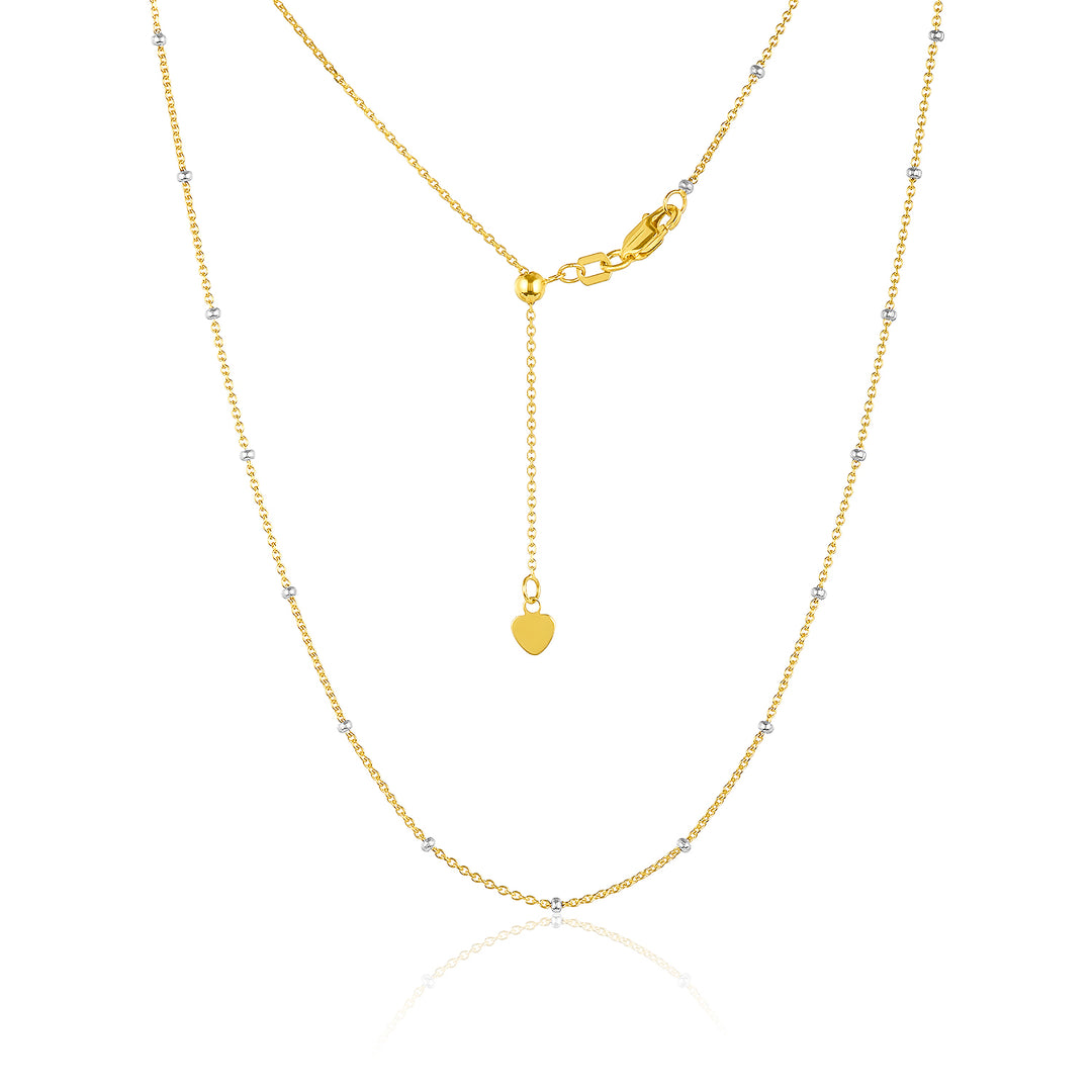Tiny White Gold Ball Necklace