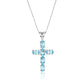Blue Topaz Cross Pendant