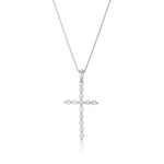 Load image into Gallery viewer, 18k White Gold Diamond Cross Pendant
