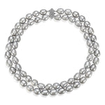Load image into Gallery viewer, Two Layer Gray Pearl Necklace
