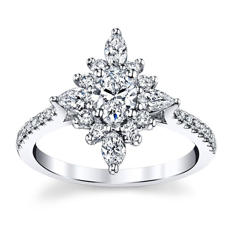 Starbust Diamond Engagement Ring