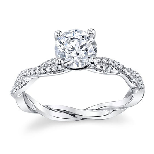 Double Infinity Diamond Engagement Ring