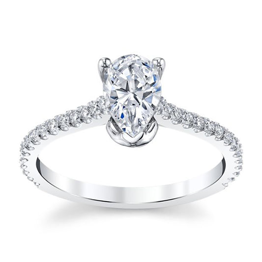 Pear Shaped Prong Setting Engagement Ring
