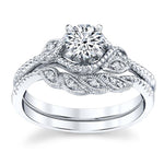 Load image into Gallery viewer, Halo Engagement &amp; Wedding Band Diamond Ring
