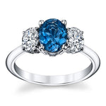 Load image into Gallery viewer, Monalisa Triple Oval Ruby &amp; Diamond Engagement Ring
