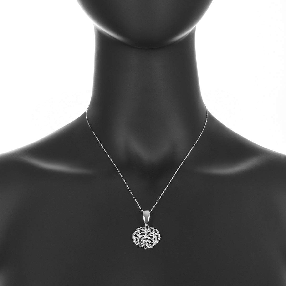 Nehita rose diamond pendant