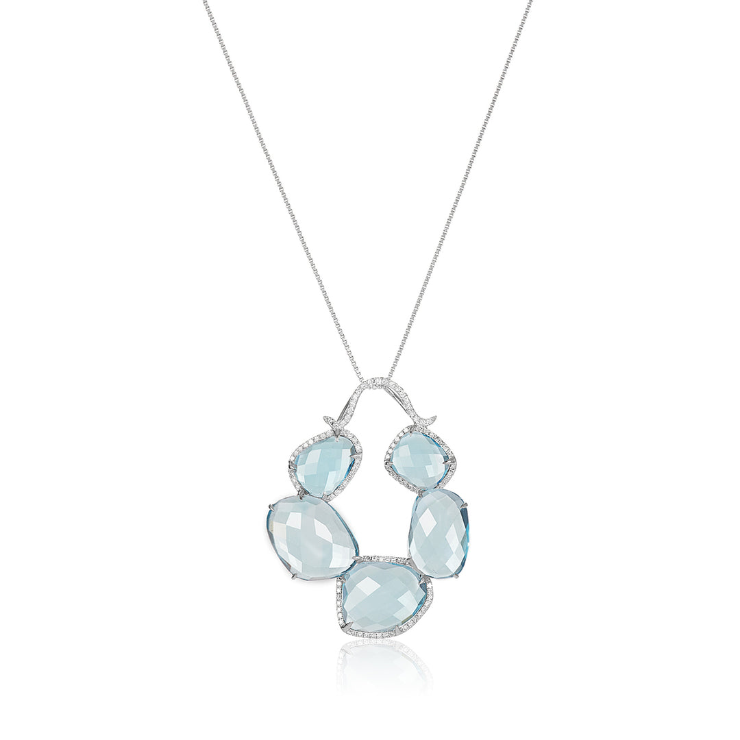 Multi-Shape Blue Topaz Pendant