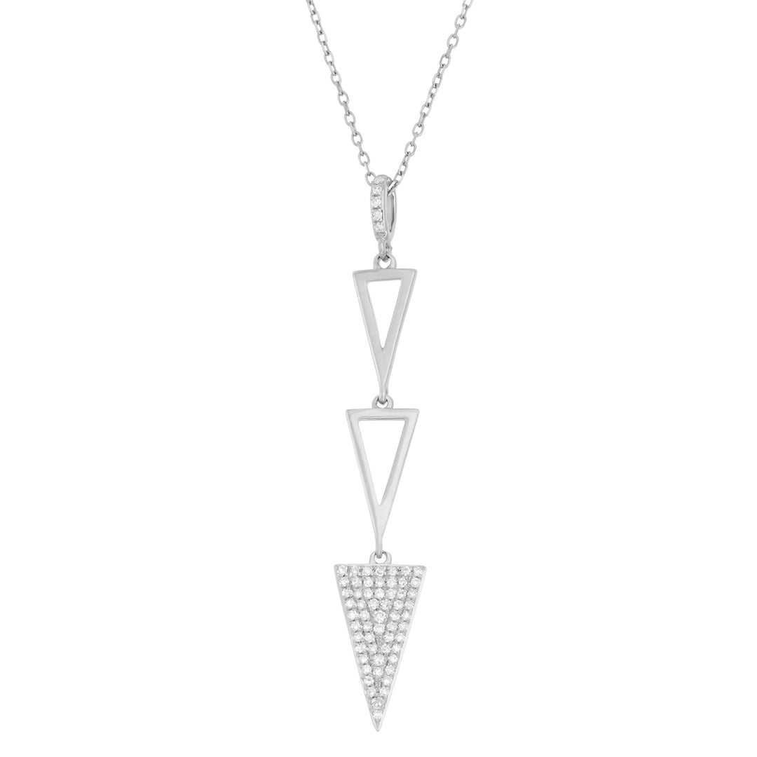Triple Triangle Diamond Pendant