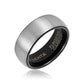 Nehiita Edge Brushed Matte Finish Silver Tungsten Ring