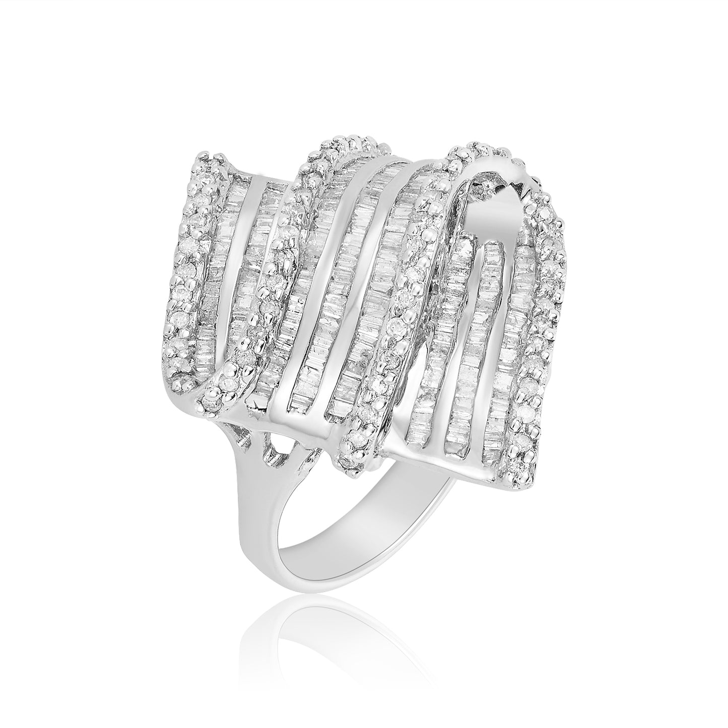 Nehita Baguette Swift Diamond Ring