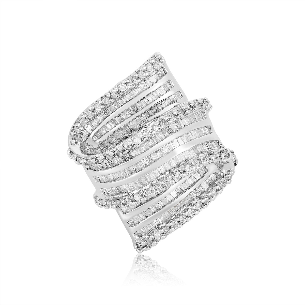 Nehita baguette swift diamond ring