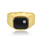 Square Onyx & Diamond