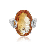 Load image into Gallery viewer, Oval Citrine &amp; Diamond Ring
