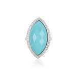 Load image into Gallery viewer, Blue Coral &amp; Diamond Ring
