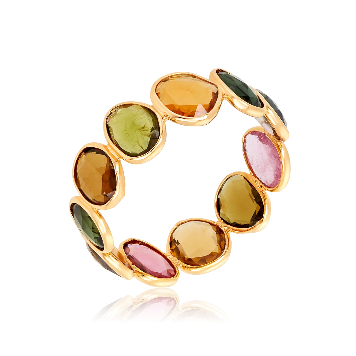 18k Multi-Colored Tourmaline Ring