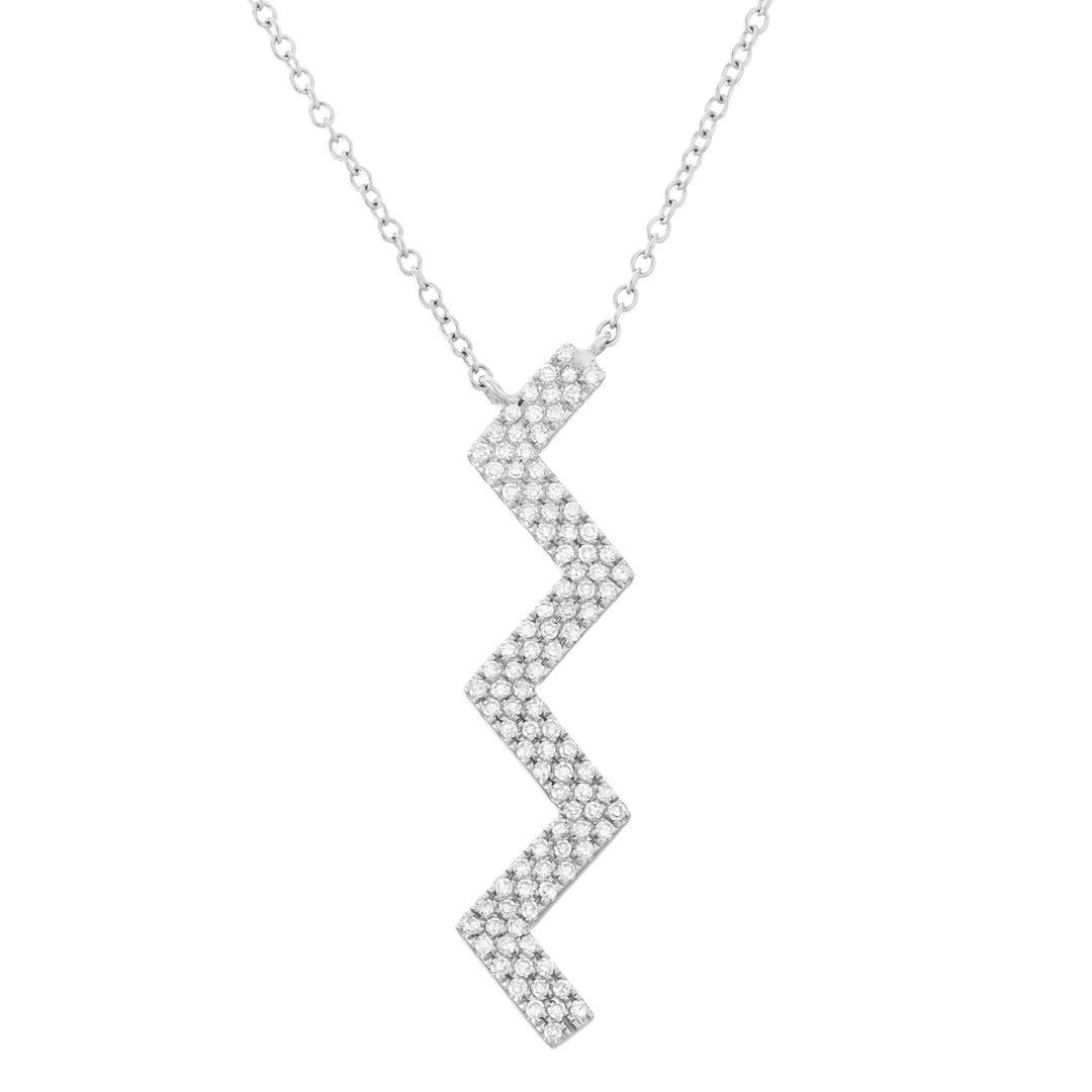 Yellow Gold Zig-zag Diamond Pendant