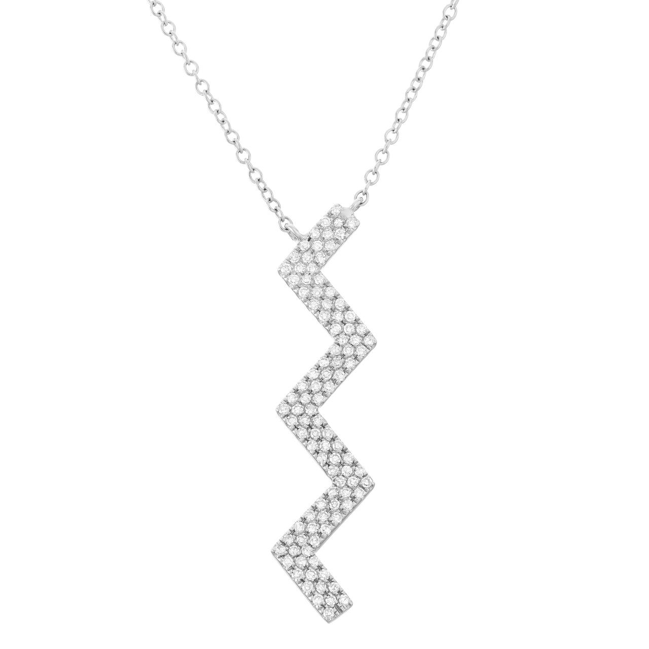 Yellow Gold Zig-zag Diamond Pendant