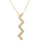 Yellow Gold Zig-zag Diamond Pendant