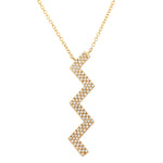 Load image into Gallery viewer, Yellow Gold Zig-zag Diamond Pendant

