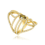 Load image into Gallery viewer, Knuckle Diamond &amp; Tourmaline Ring
