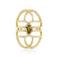 Knuckle Diamond & Tourmaline Ring