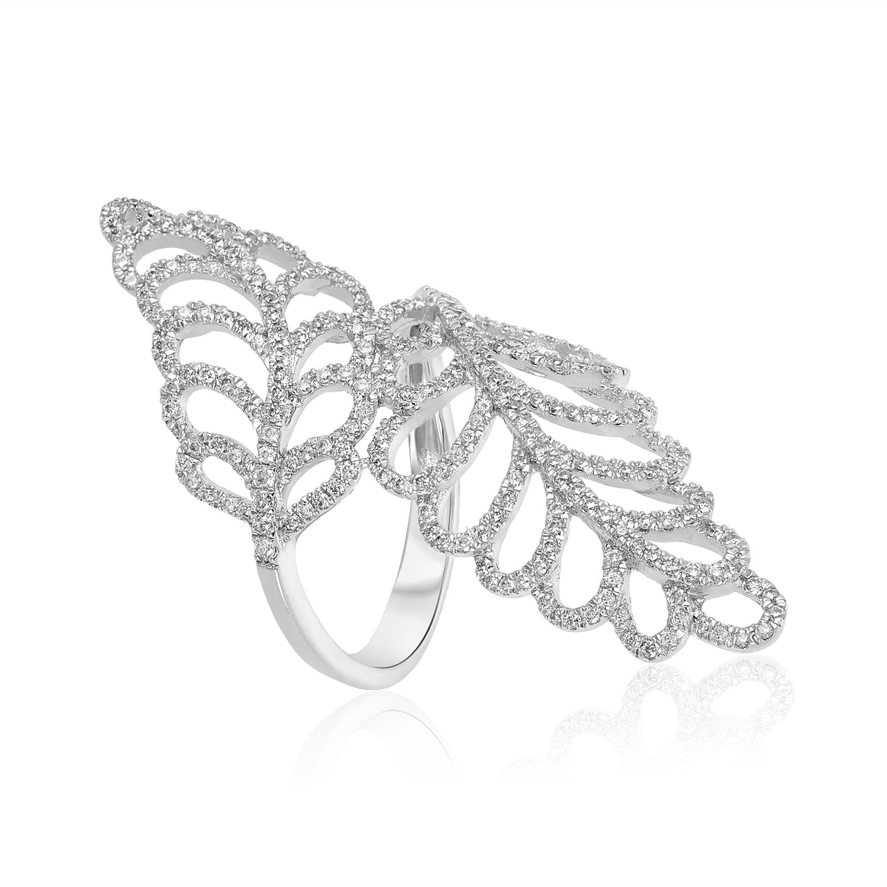 Olive Leaf Diamond Ring