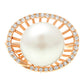 White Freshwater Pearl Basket Ring