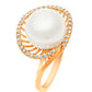 White Freshwater Pearl Basket Ring