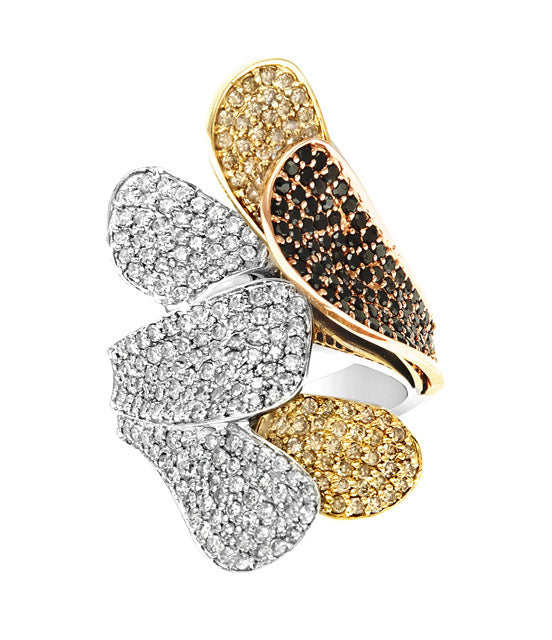 Layer diamond ring