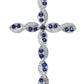 Sapphire & Diamond Cross Pendant