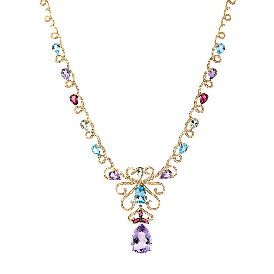 First Impression Custom Collection ~ Swa Multi-Stone Diamond Necklace