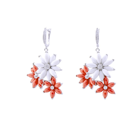 Star Coral Diamond Earring